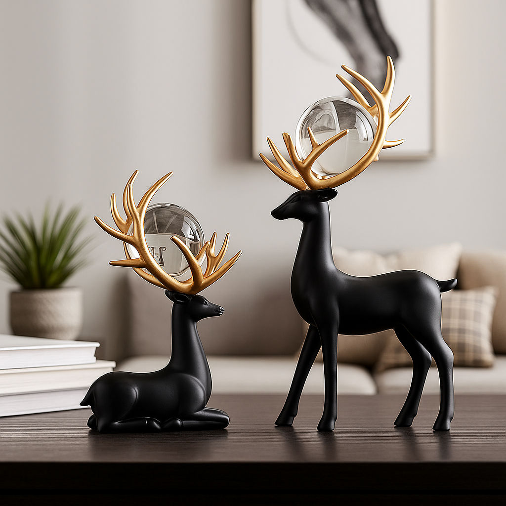 Crystal Antler Royal Deer Set