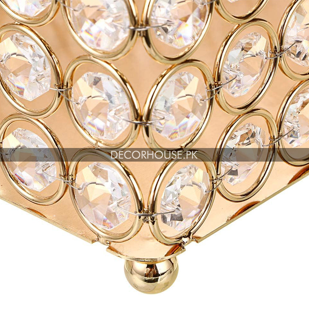 Rectangular Crystal Tissue Box | Endless Crystal Luxury Tissue Box Container