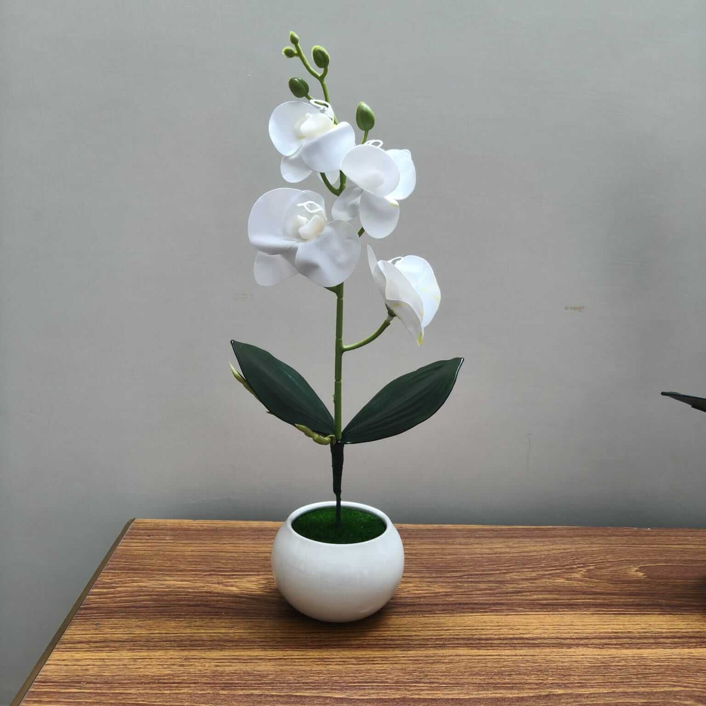 White Blossom Artificial Plant and Pot