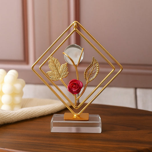 Golden Bloom Crystal Ornament