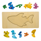 Wooden Number Puzzle Fish, 10 Pieces – Assorted Styles