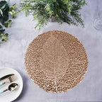 Gold Autumn Leaf Decorative Charger Plate ( Set Of 2)