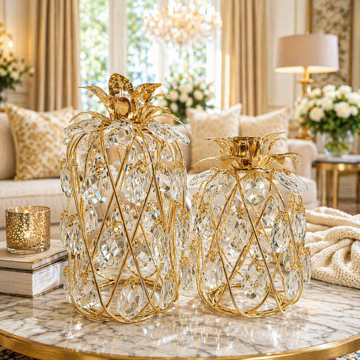Luxury Crystal Pineapple (Set of 2)