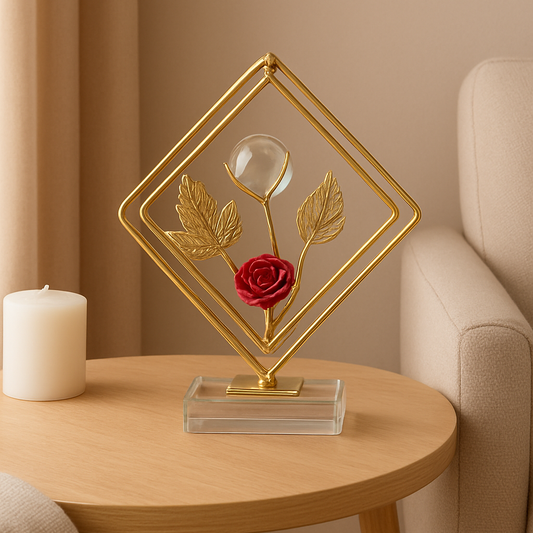 Golden Bloom Crystal Ornament