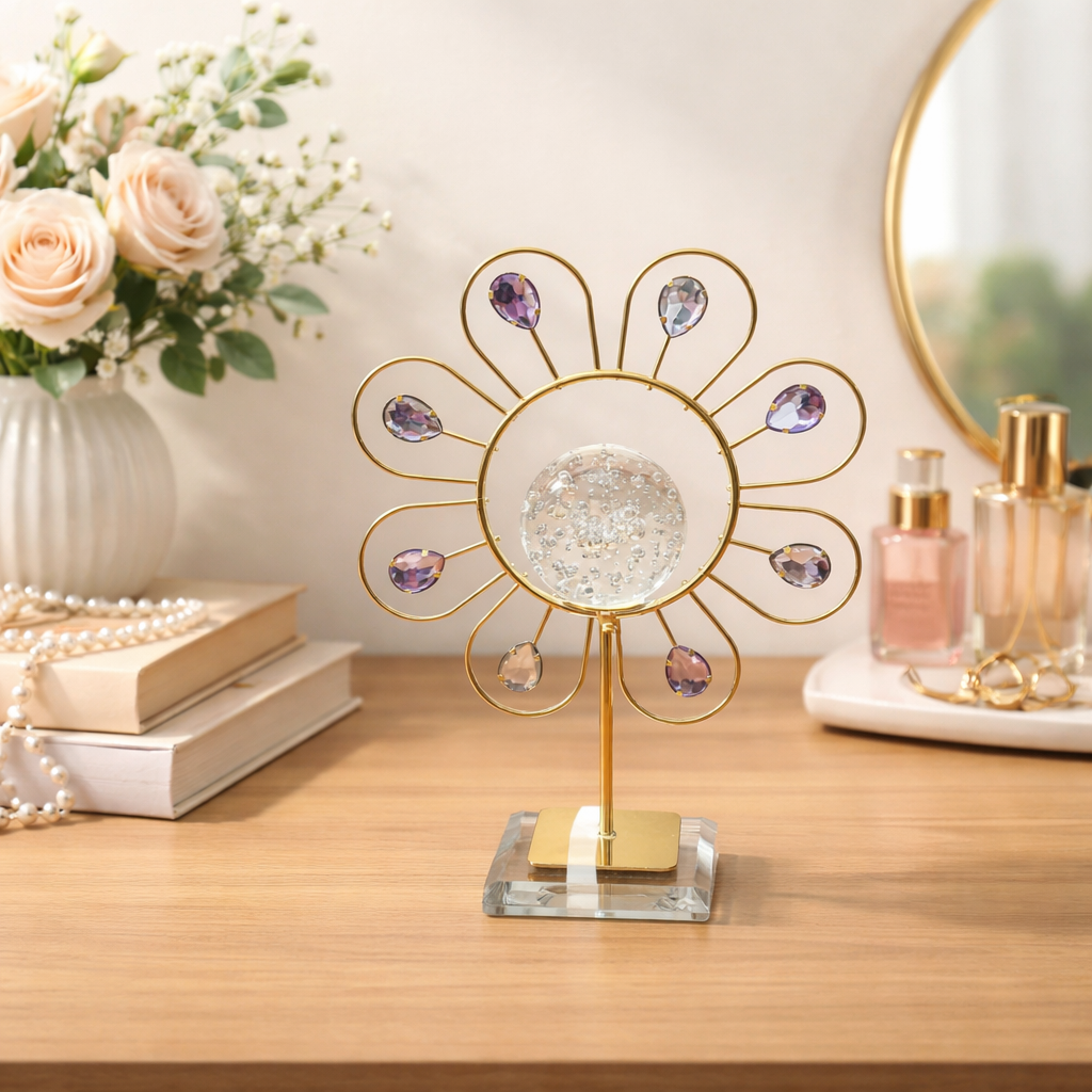 Crystal Bloom Table Decor