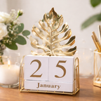 Golden Leaf Desk Calendar