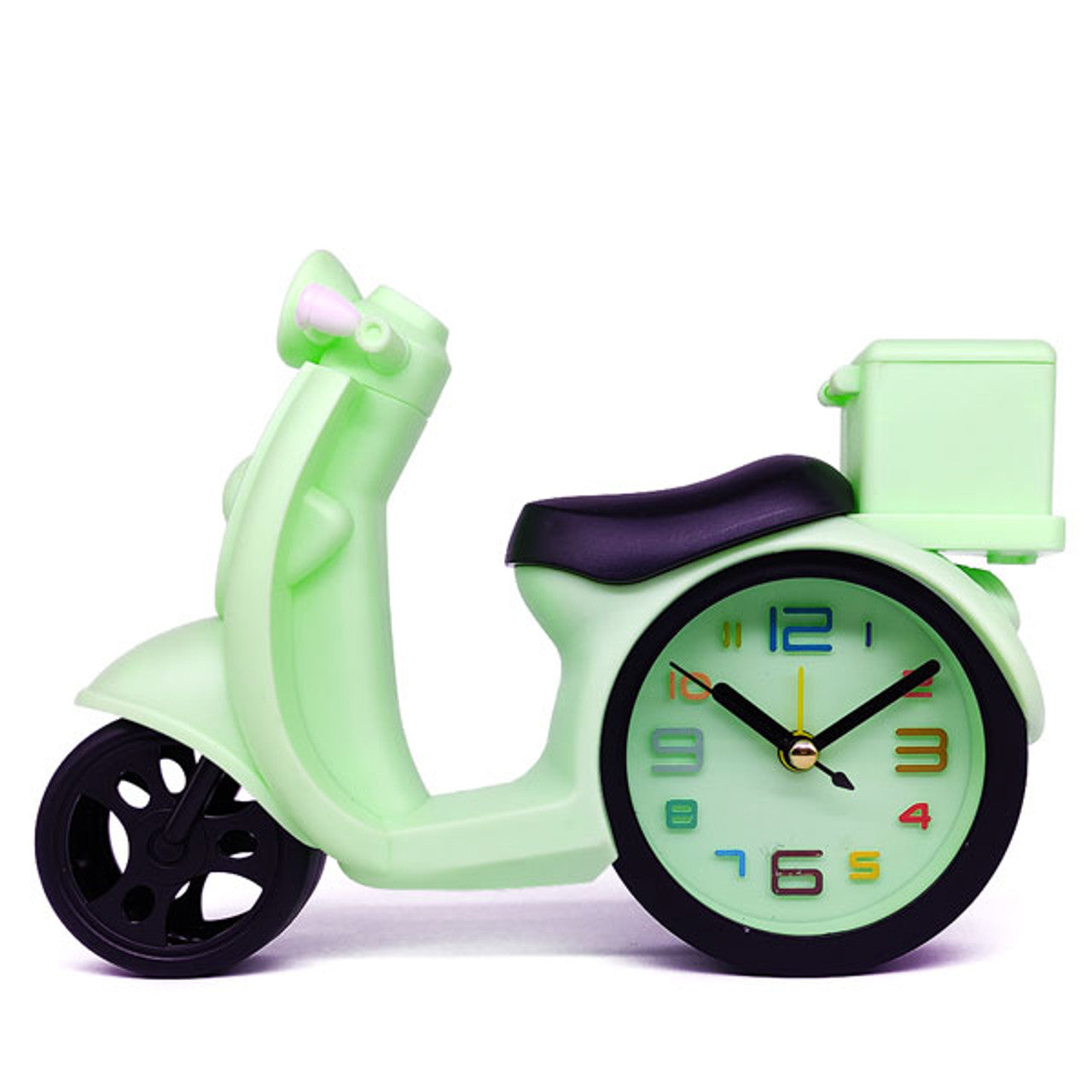 Toy Scooter Unique Alarm Clock, Analog Wake Up Clock, Home Decor