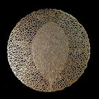 Gold Autumn Leaf Decorative Charger Plate ( Set Of 2)