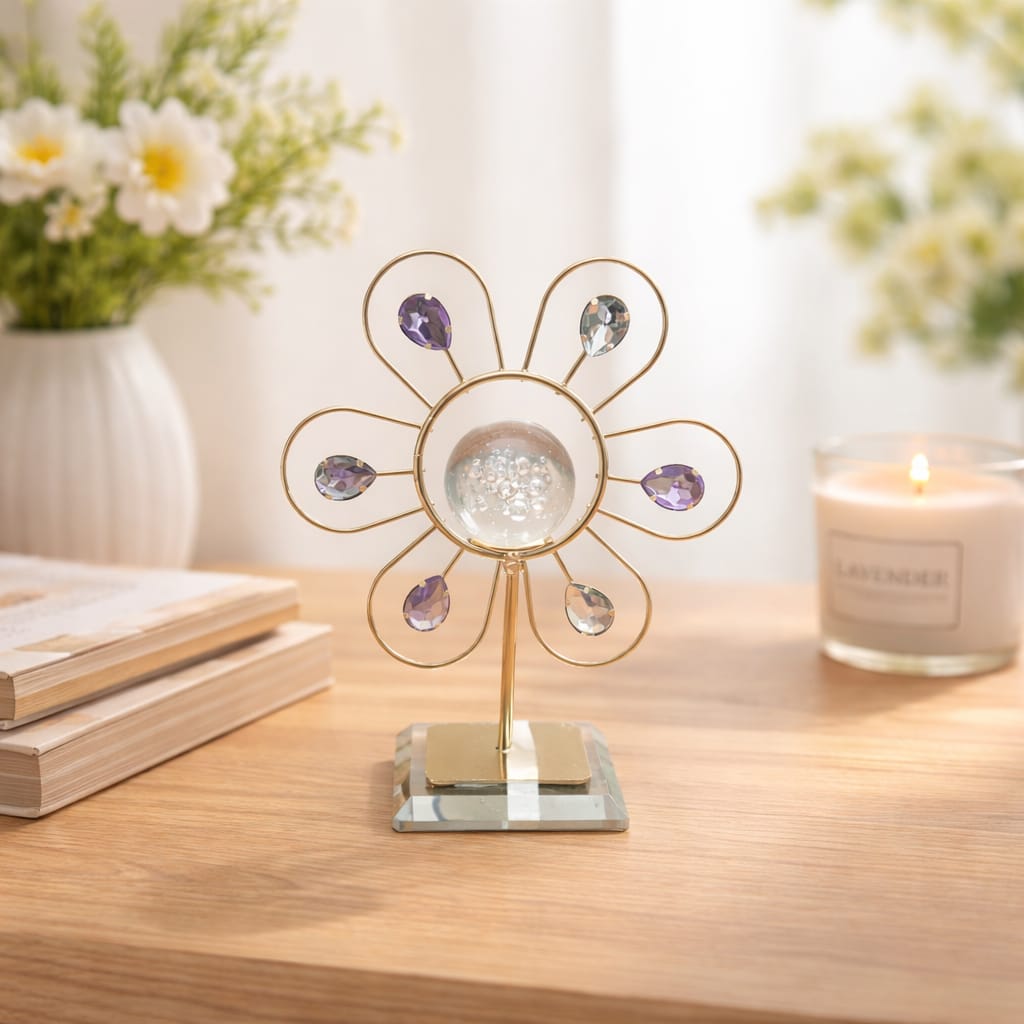 Crystal flower ornament