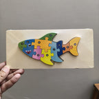 Wooden Number Puzzle Fish, 10 Pieces – Assorted Styles