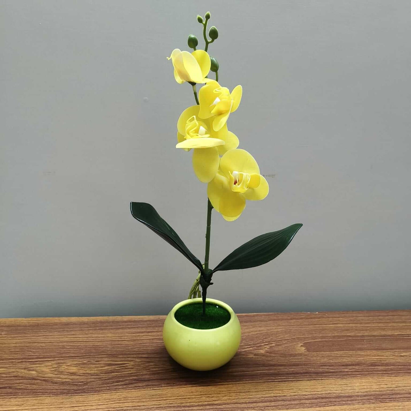 Yellow Blossom Artificial Plant and Pot