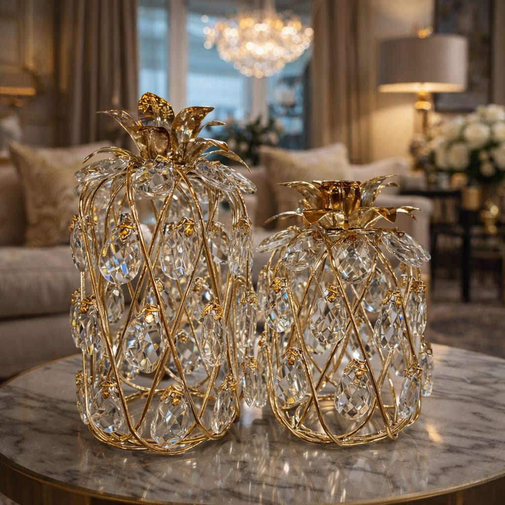 Luxury Crystal Pineapple (Set of 2)