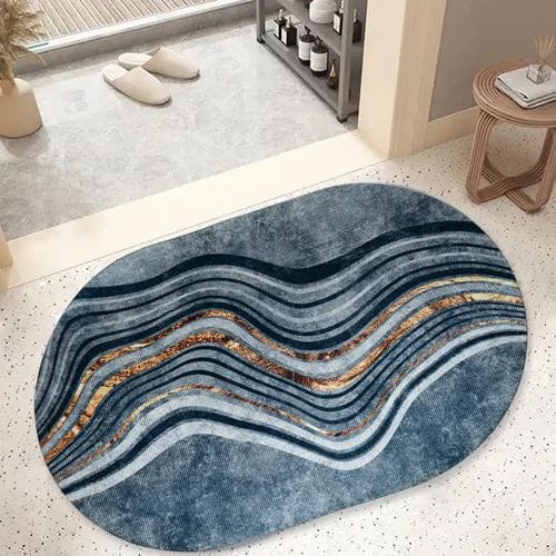 New Oval Shape Bathroom Bath Mat Rug, Bathroom Shower Mat Non Slip Rug (Set of 2)