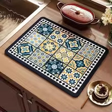 Tableware Drying Mat Polyester & Table Mat Insulation Pad (Set of 2)