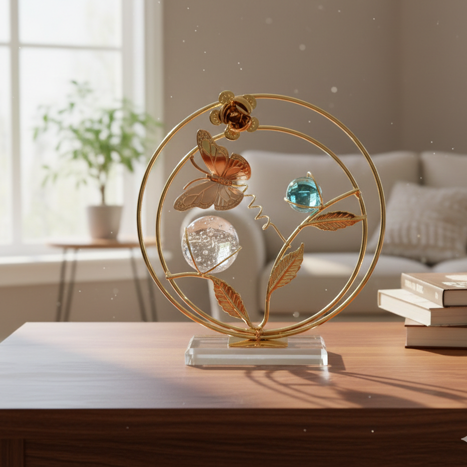 Butterfly Embrace Round Stand