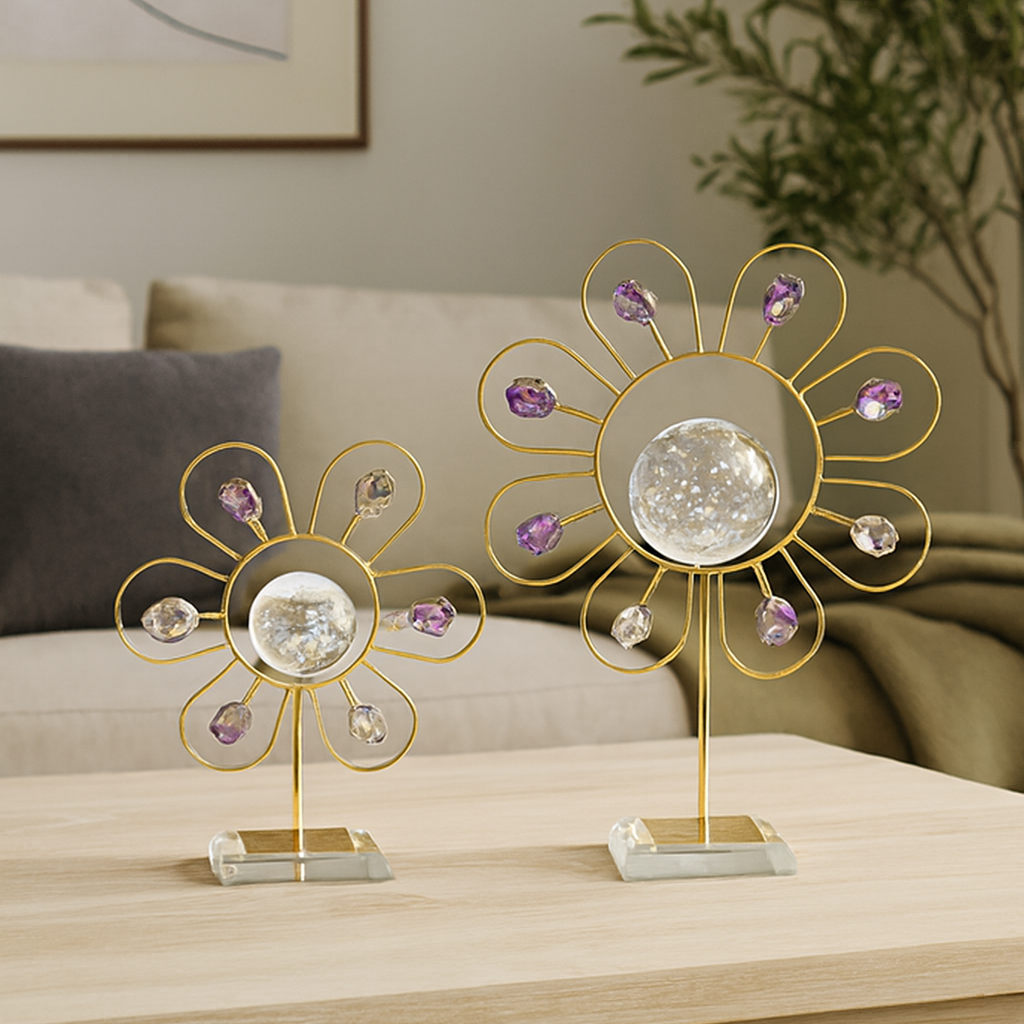 Crystal Bloom Decor (Set of 2)