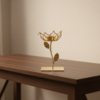 Golden Flower Candle Holder